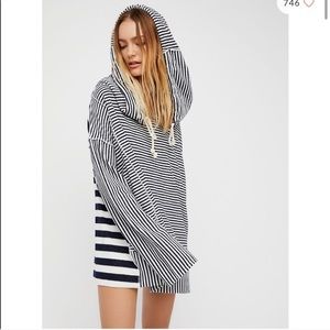 Free People shoulders and stripes hoodie
